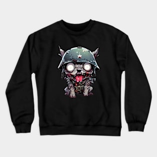 Spooky zombie dog soldier Crewneck Sweatshirt